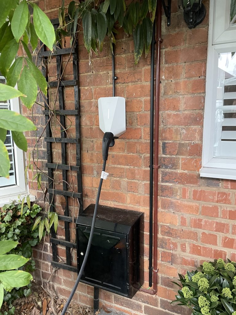 Modern Lighting and Electrical Installation of EV charger for residential property